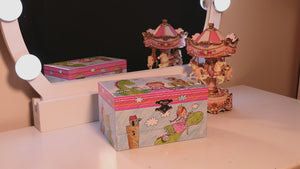 Princess with Friendly Dragon Heirloom Musical Jewelry Box