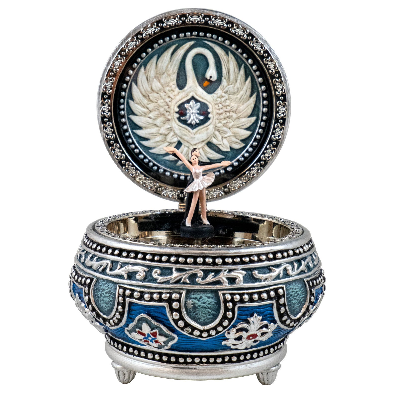 Swan Lake Hinged Hinged Musical Trinket Box San Francisco Music Box Company Collectible 850060057021
