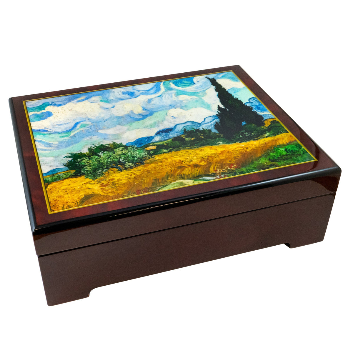 Wheat Field with Cypresses Musical Jewelry Box San Francisco Music Box Company Collectible 850060057007