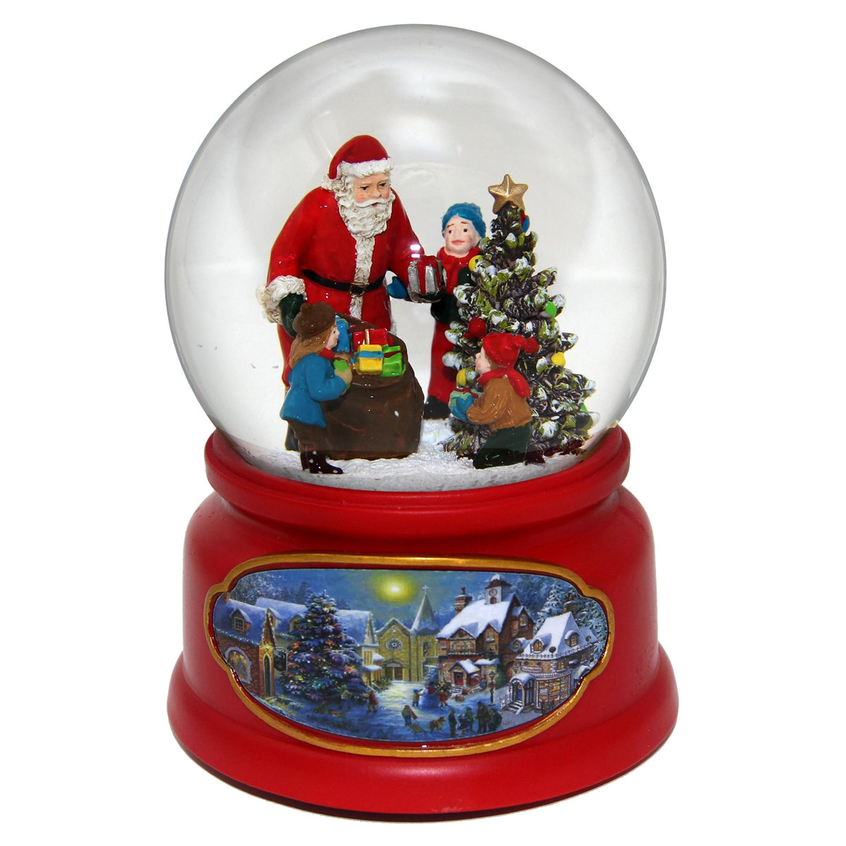 Santa w/ Kids Snow Globe