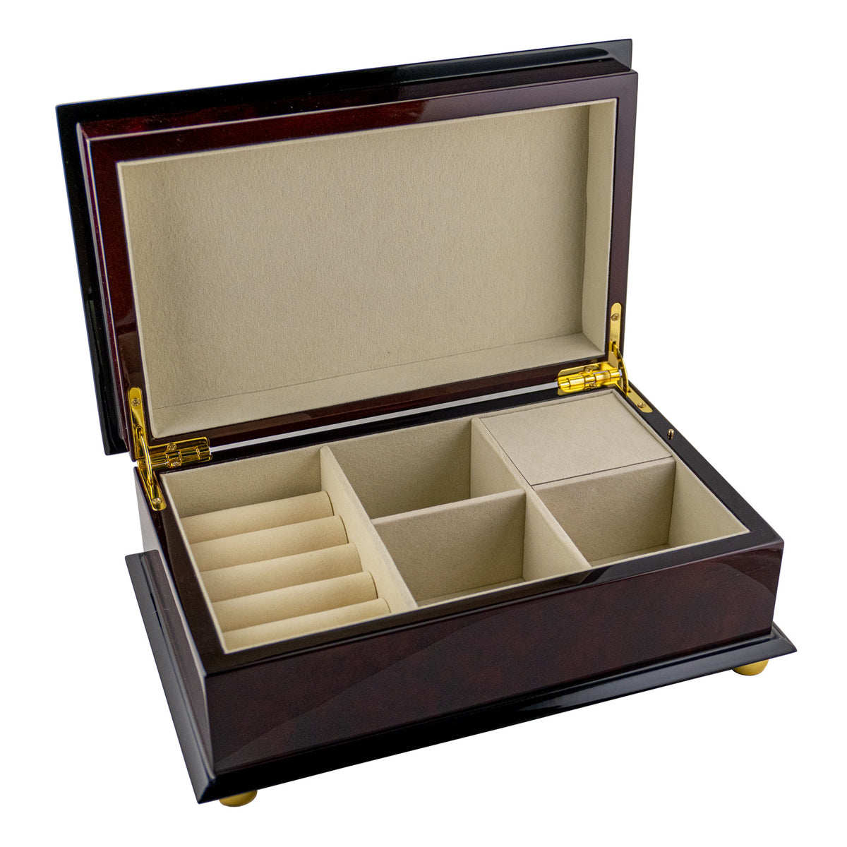 Classic Floral Musical Wooden Jewelry Box