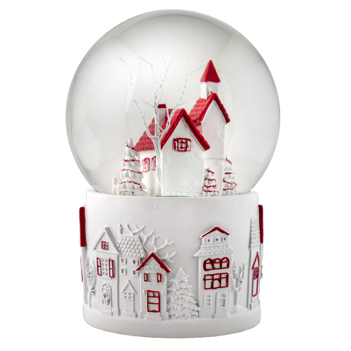 120 MM Christmas Village Musical Snow Globe San Francisco Music Box Company Collectible