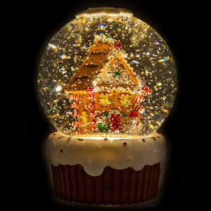 120 MM Gingerbread House Musical Water Globe San Francisco Music Box Company Collectible