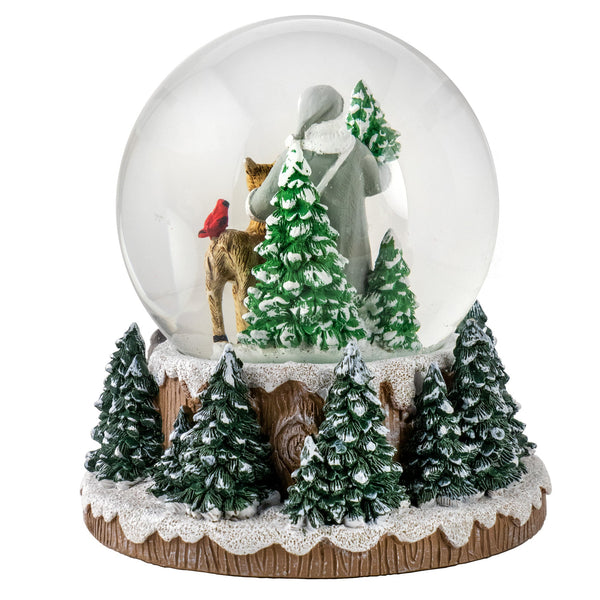 120 MM Santa with Friends Snow Globe - San Francisco Music Box Company