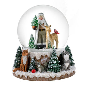 120 MM Santa with Friends Snow Globe San Francisco Music Box Company Collectible