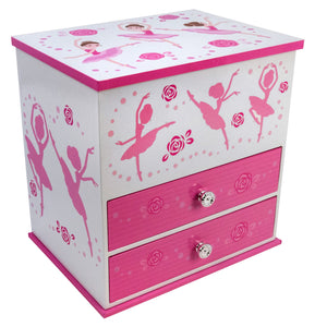 2 Drawer Ballerina Dancer Music Box San Francisco Music Box Company Collectible