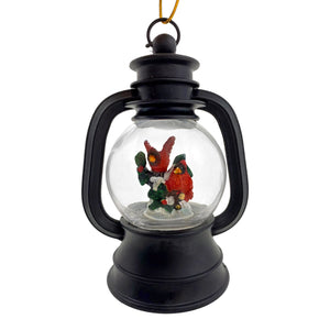 Cardinals Antique Lantern Globe Christmas Ornament