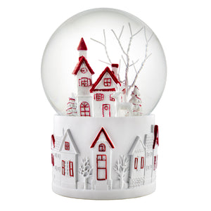 120 MM Christmas Village Musical Snow Globe