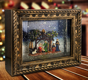 Musical Lighted Nativity Scene Frame