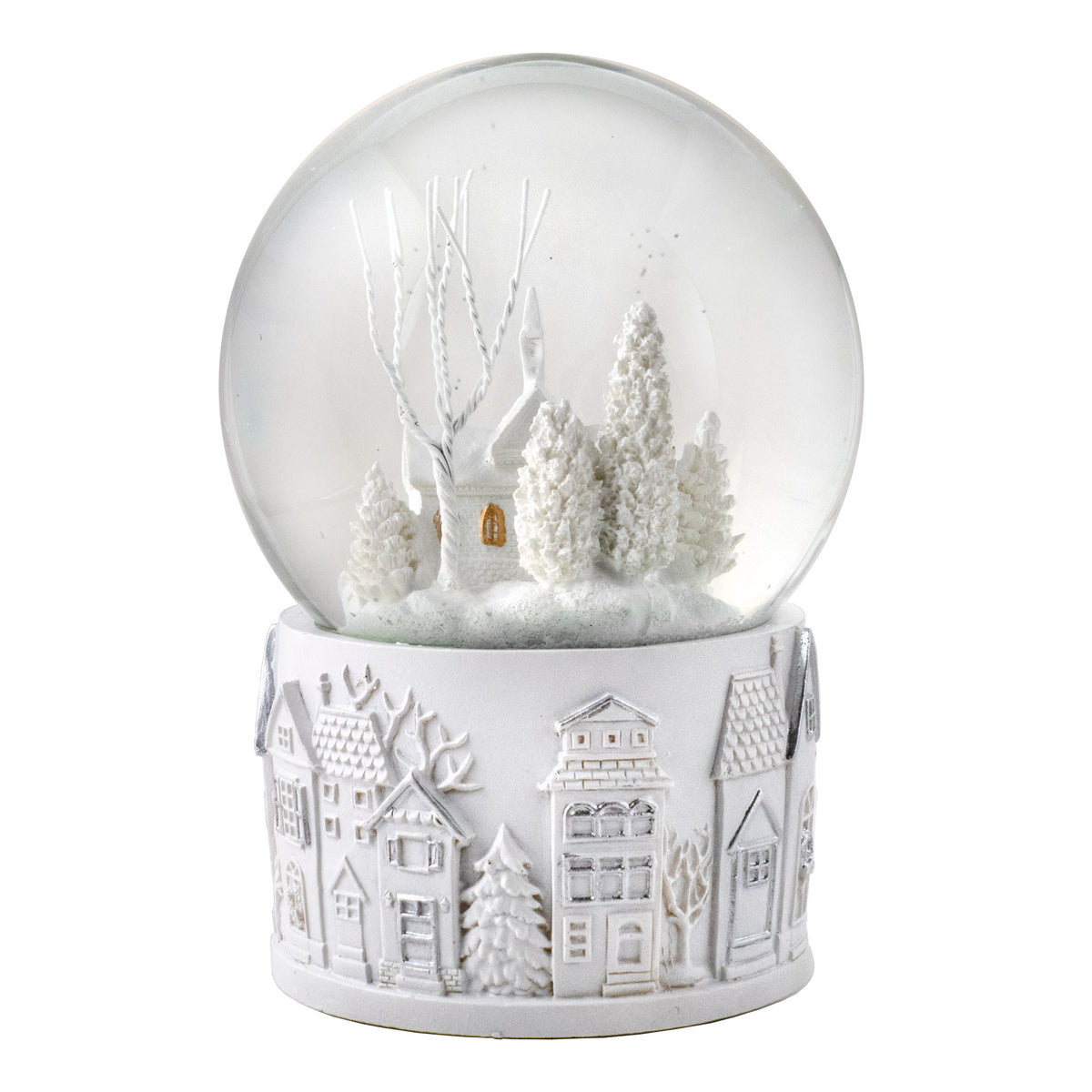 100MM White Christmas Scene Snow Globe