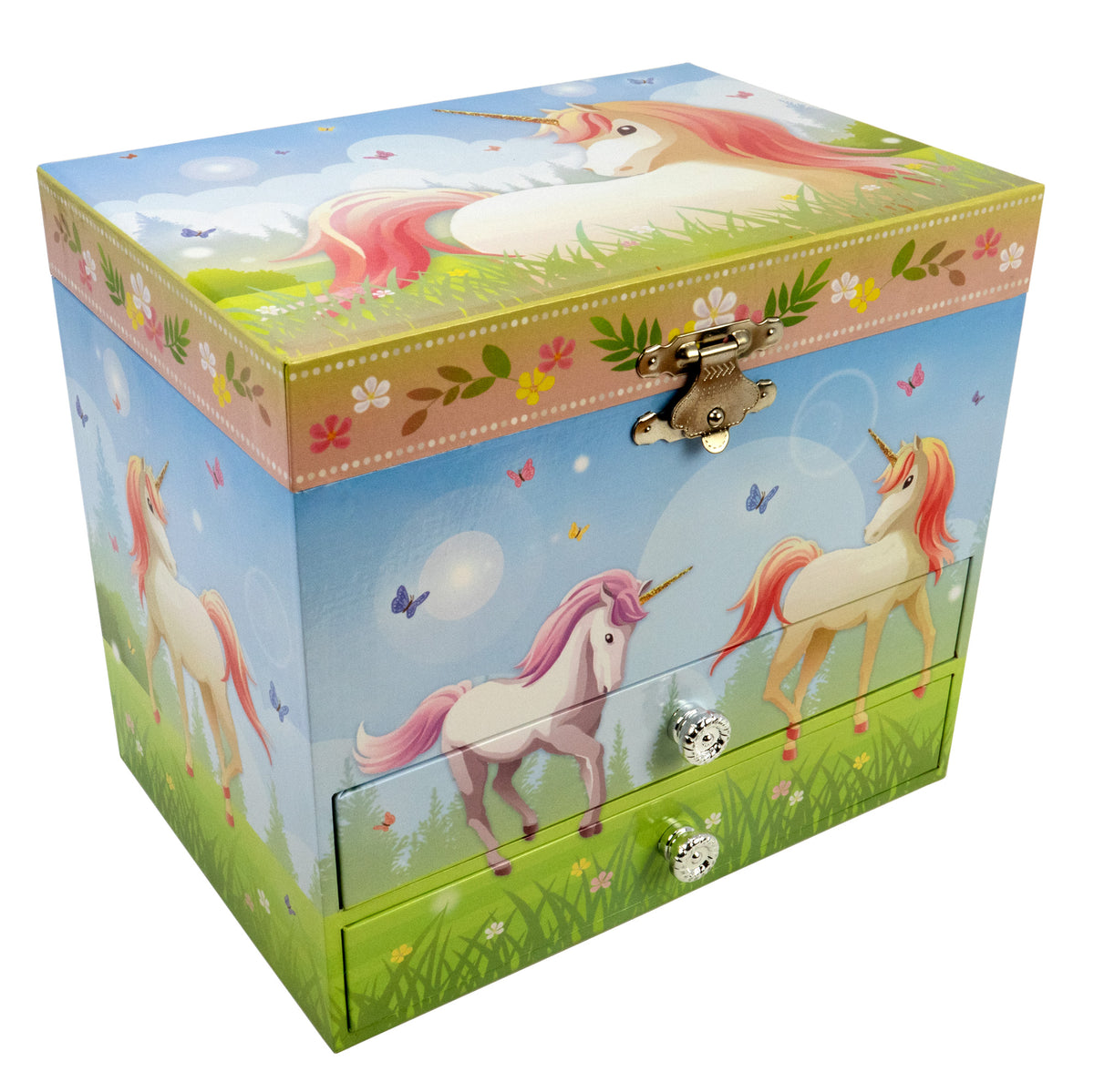 Friendship Magical Unicorn 2 Drawer Musical Jewelry Chest