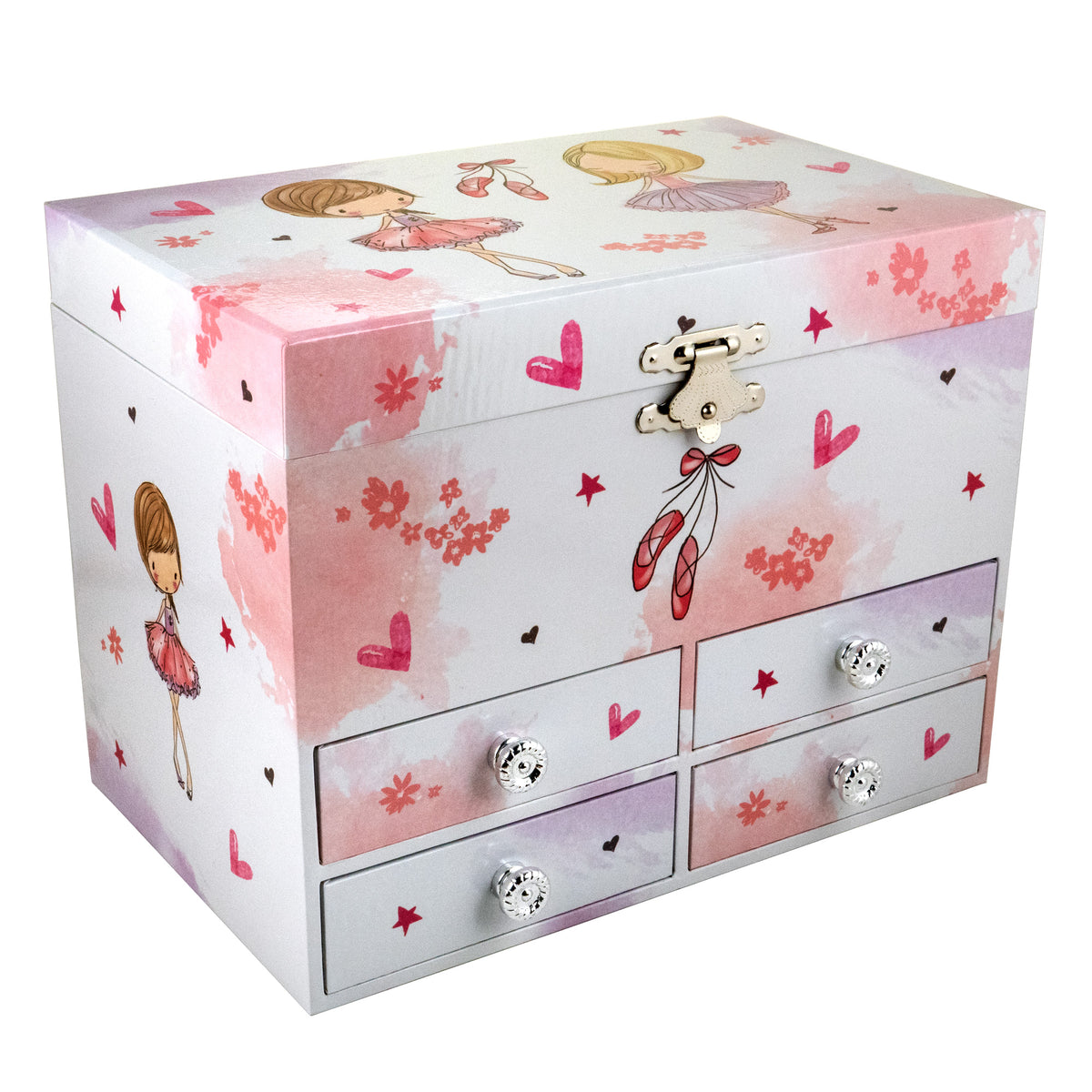 Ballerina Friends 4 Drawer Musical Jewelry Chest