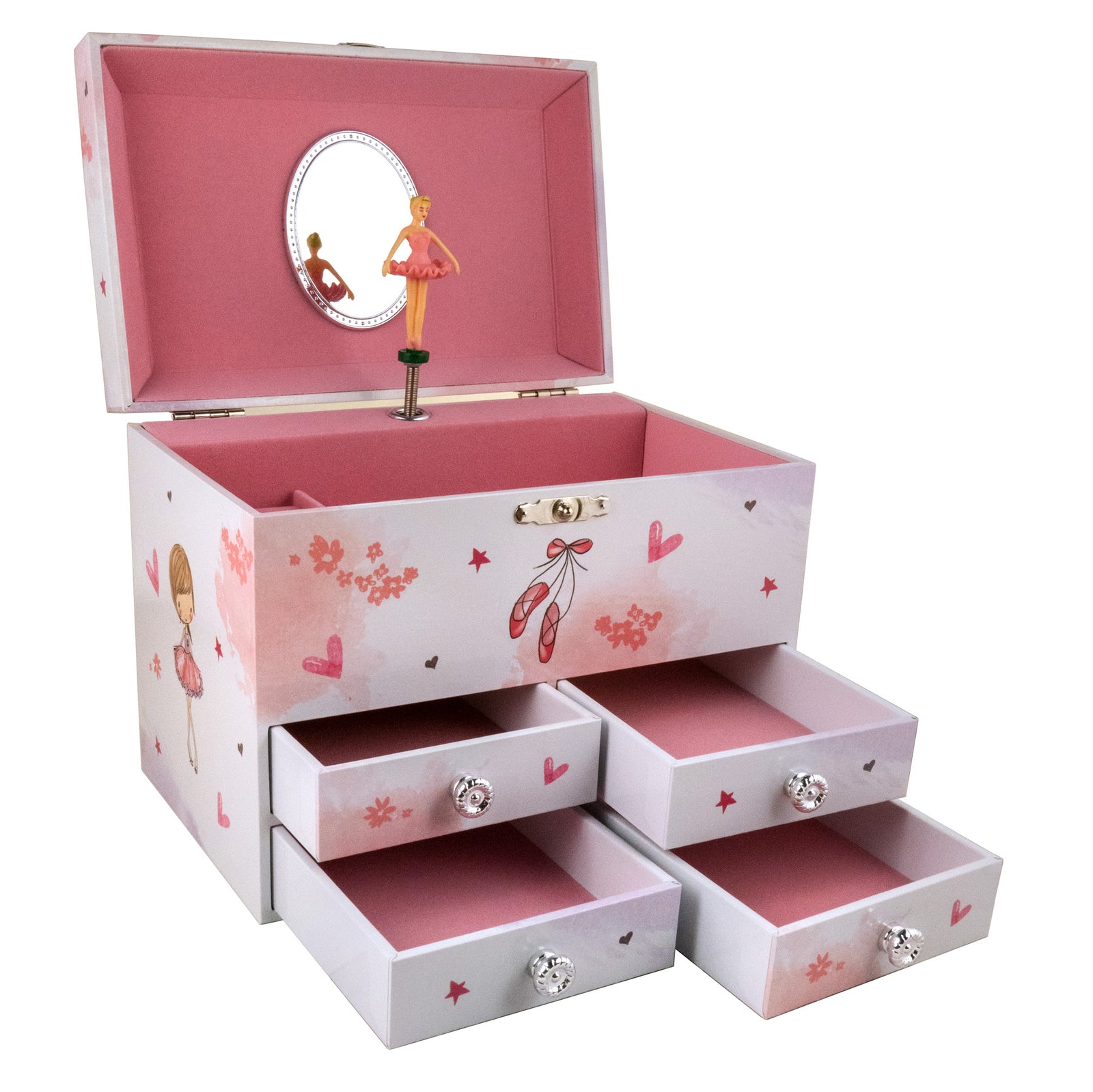 Ballerina Friends 4 Drawer Musical Jewelry Chest
