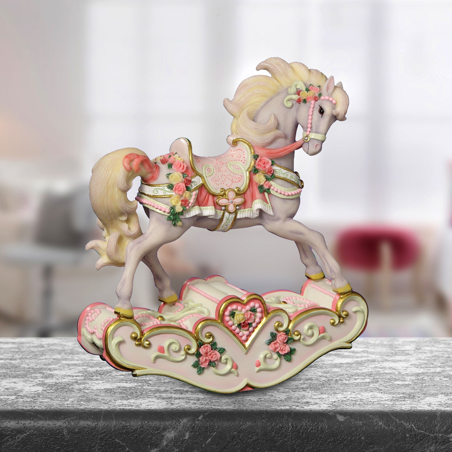 Hearts & Roses Rocking Horse