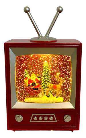 Santa in Spinning Water Television