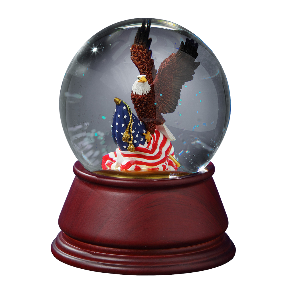 American Eagle Water Globe The San Francisco Music Box Company Collectible 842970050162