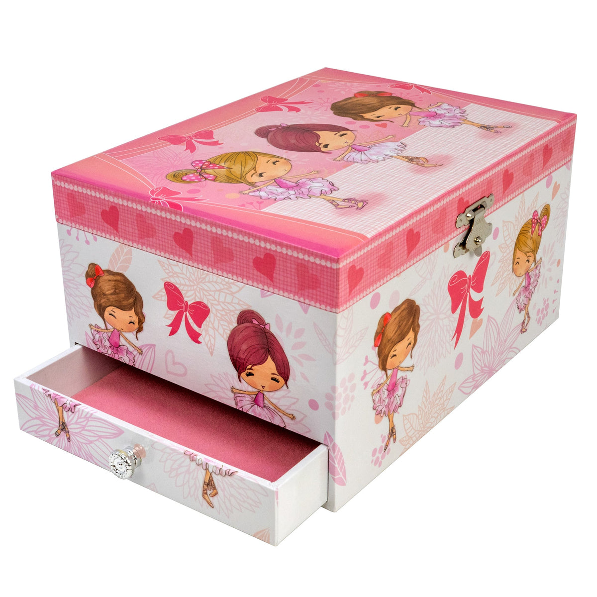 Ballet Recital Musical Jewelry Box with Side Drawers San Francisco Music Box Company Collectible