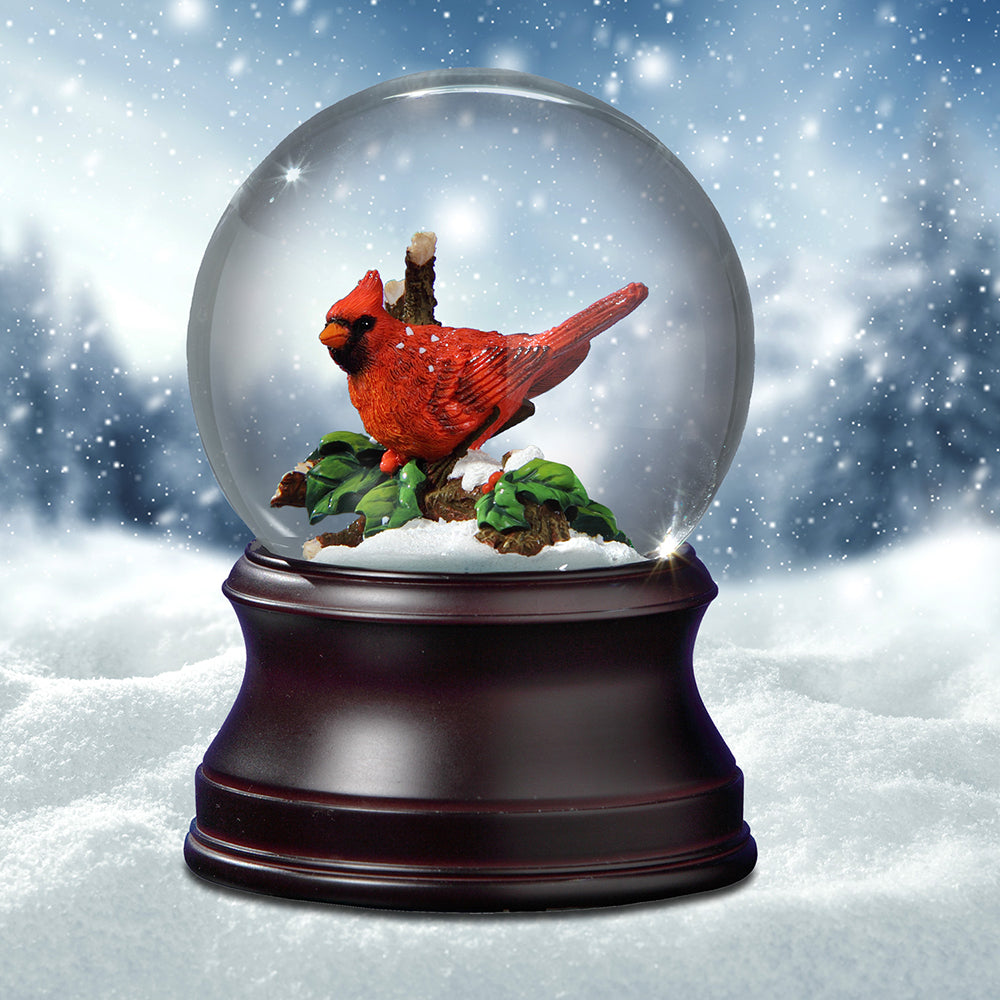 Holiday Cardinal Snow Globe
