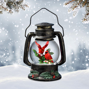 Cardinals Antique Lantern Snow Globe The San Francisco Music Box Company Collectible 842970052333