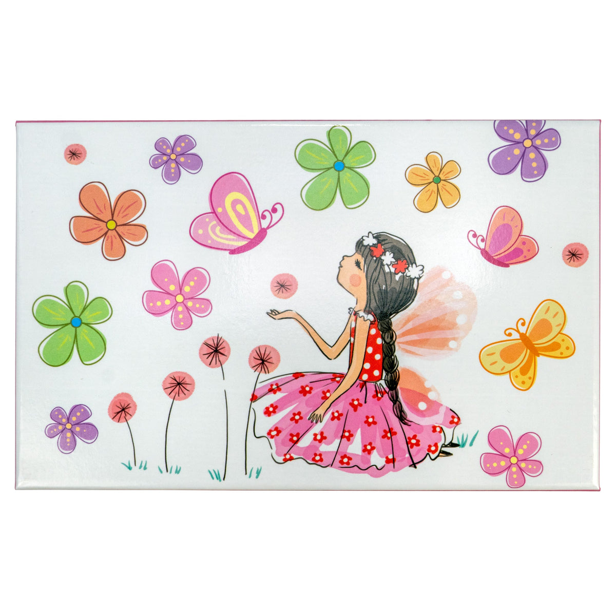Flowers and Butterfly Fairy Heirloom Musical Jewelry Box San Francisco Music Box Company Collectible