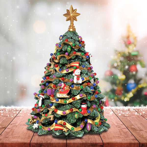 Jingle Bell Rotating Christmas Tree Fig - San Francisco Music Box