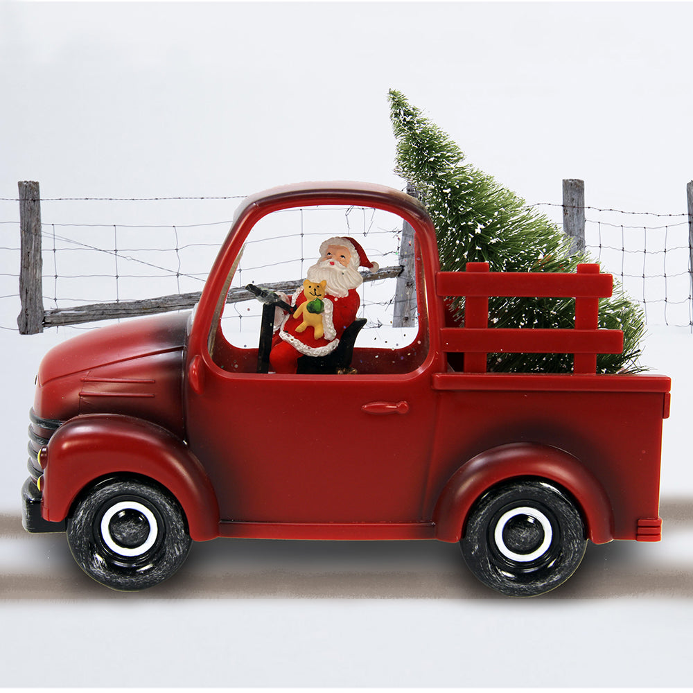 Light Up Musical Santa in Red Truck Light Up Musical Santa in Red Truck