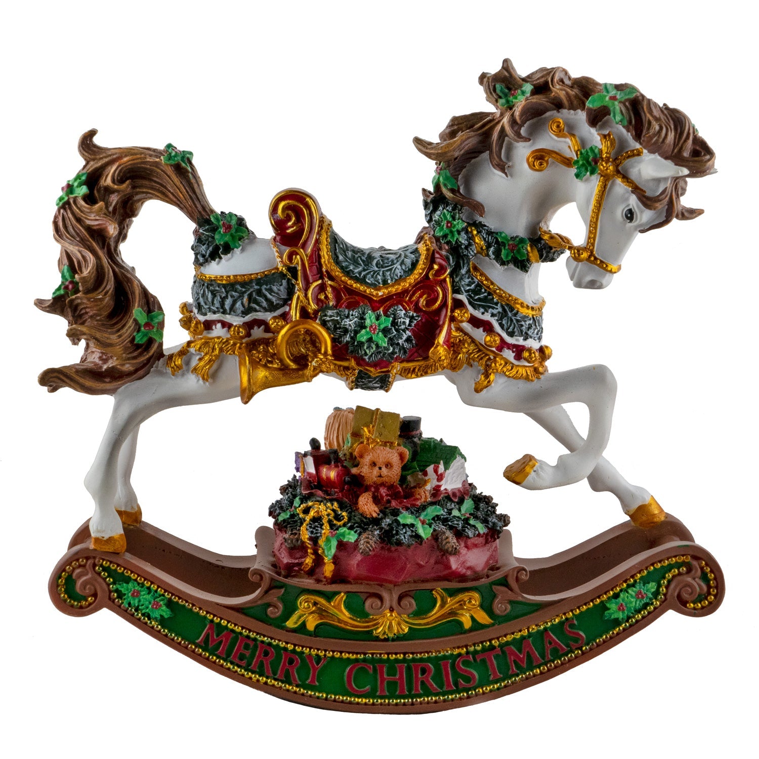 Merry Christmas Rocking Horse - San Francisco Music Box Company
