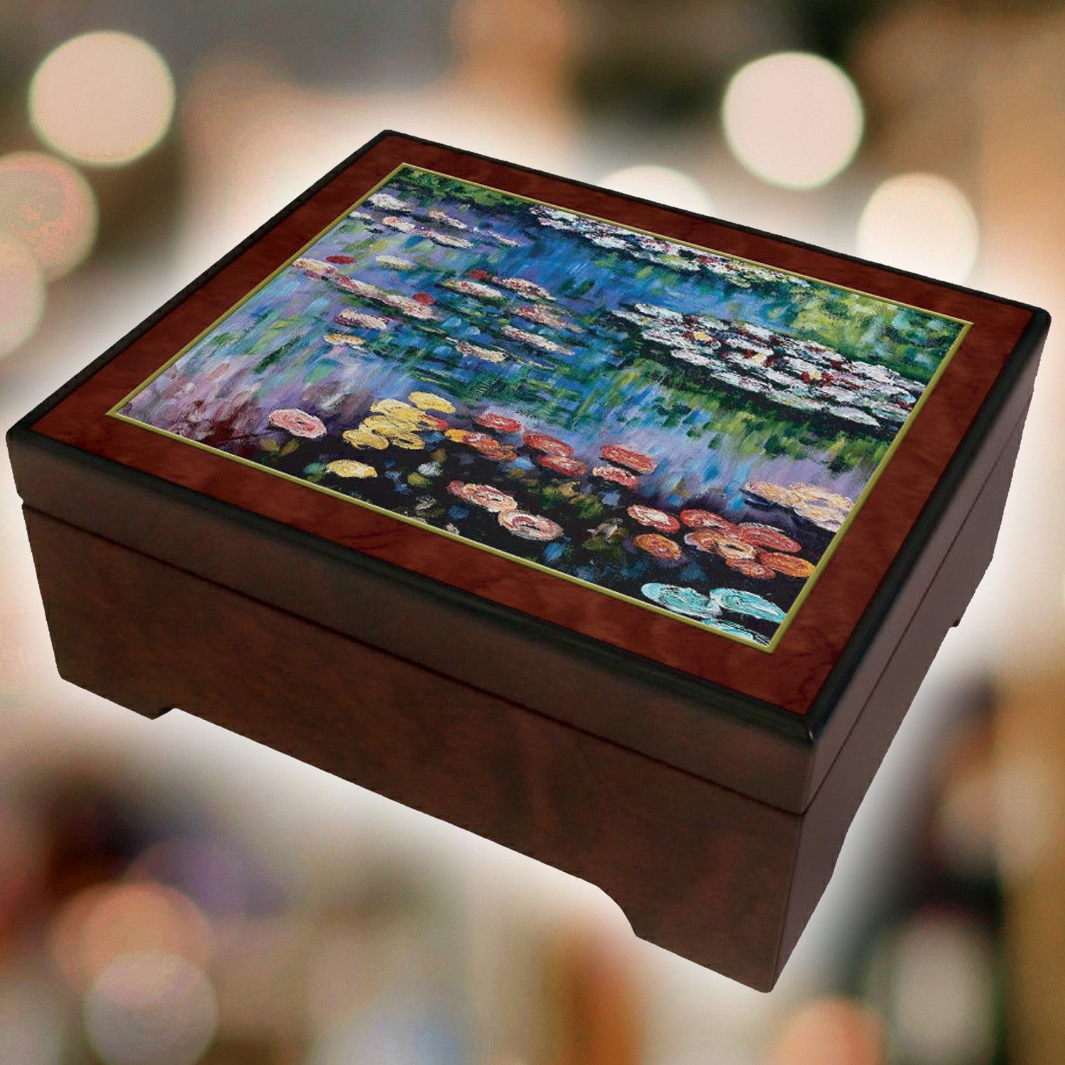 Monet Water Lilies pink The San Francisco Music Box Company Collectible 078776134700