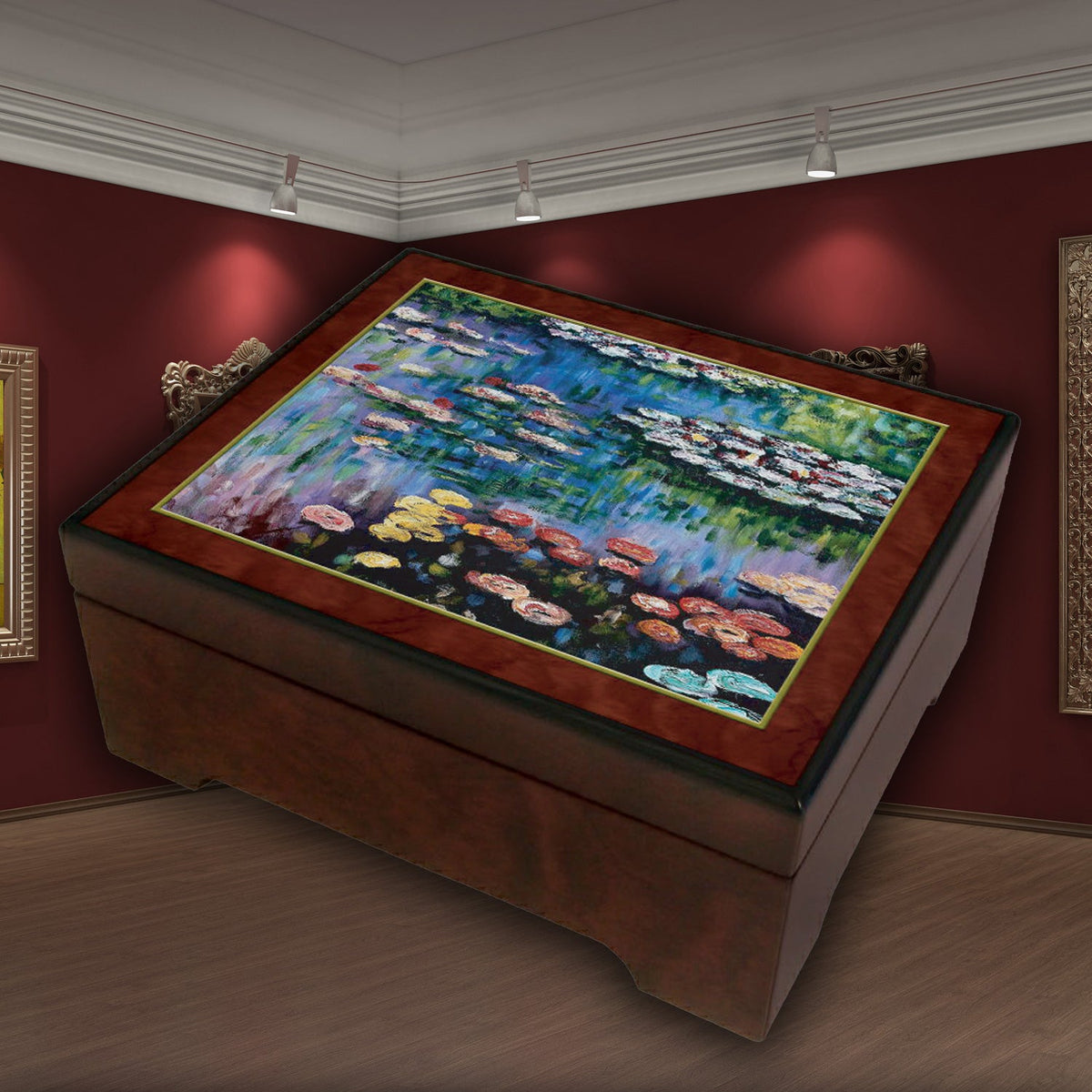 Monet Water Lilies pink The San Francisco Music Box Company Collectible 078776134700