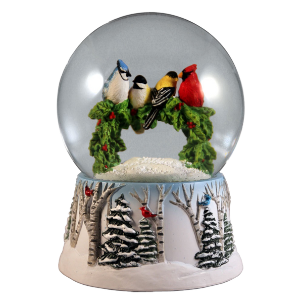Multi Birds on a Wreath - San Francisco Music Box Company