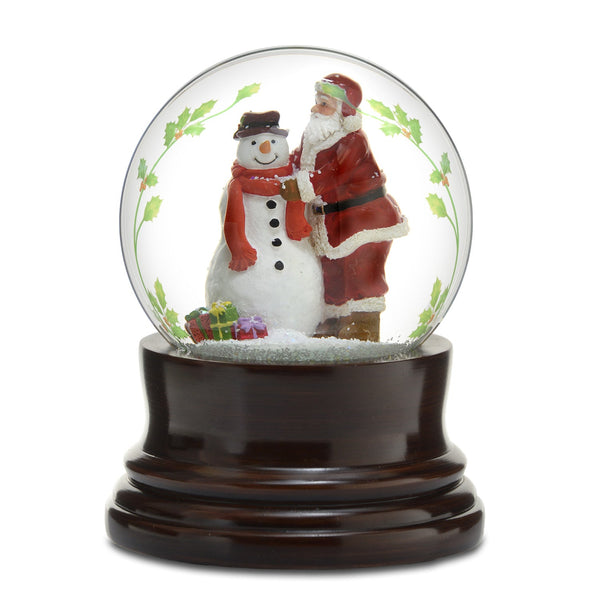 シャードボックス3Dアートクリスマスバージョン　サンタクロース　スノーマン Musical Santa w/ Snowman Snow Globe - San Francisco Music Box Company