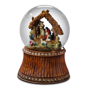 Nativity with Stable Water Globe