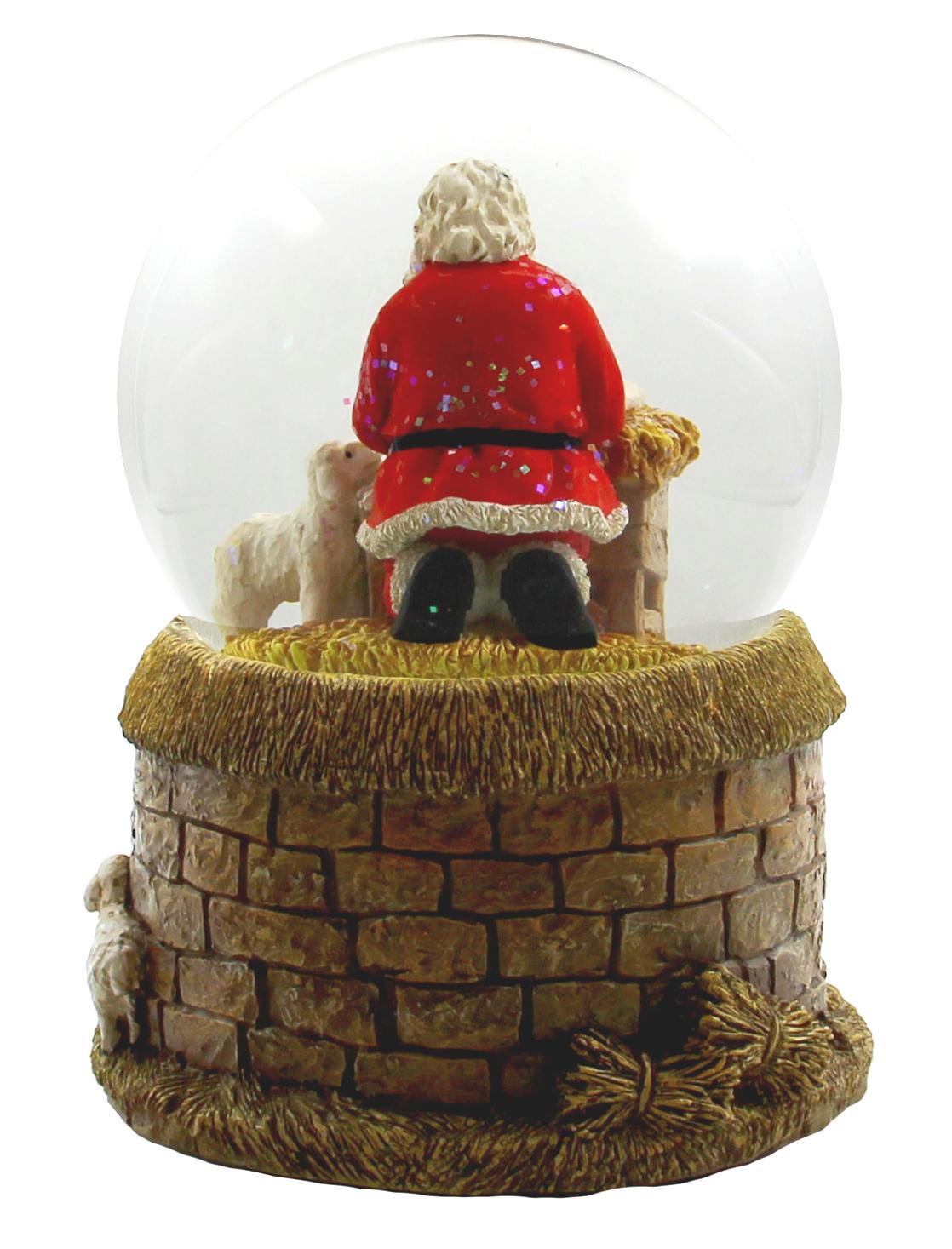Santa and Baby Musical Water Globe San Francisco Music Box Company Collectible