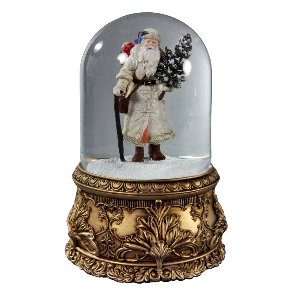 Santa Musical Domed Water Globe The San Francisco Music Box Company Collectible 724696951520