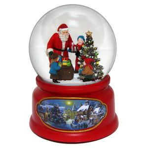 Santa w/ Kids Snow Globe San Francisco Music Box Company Collectible
