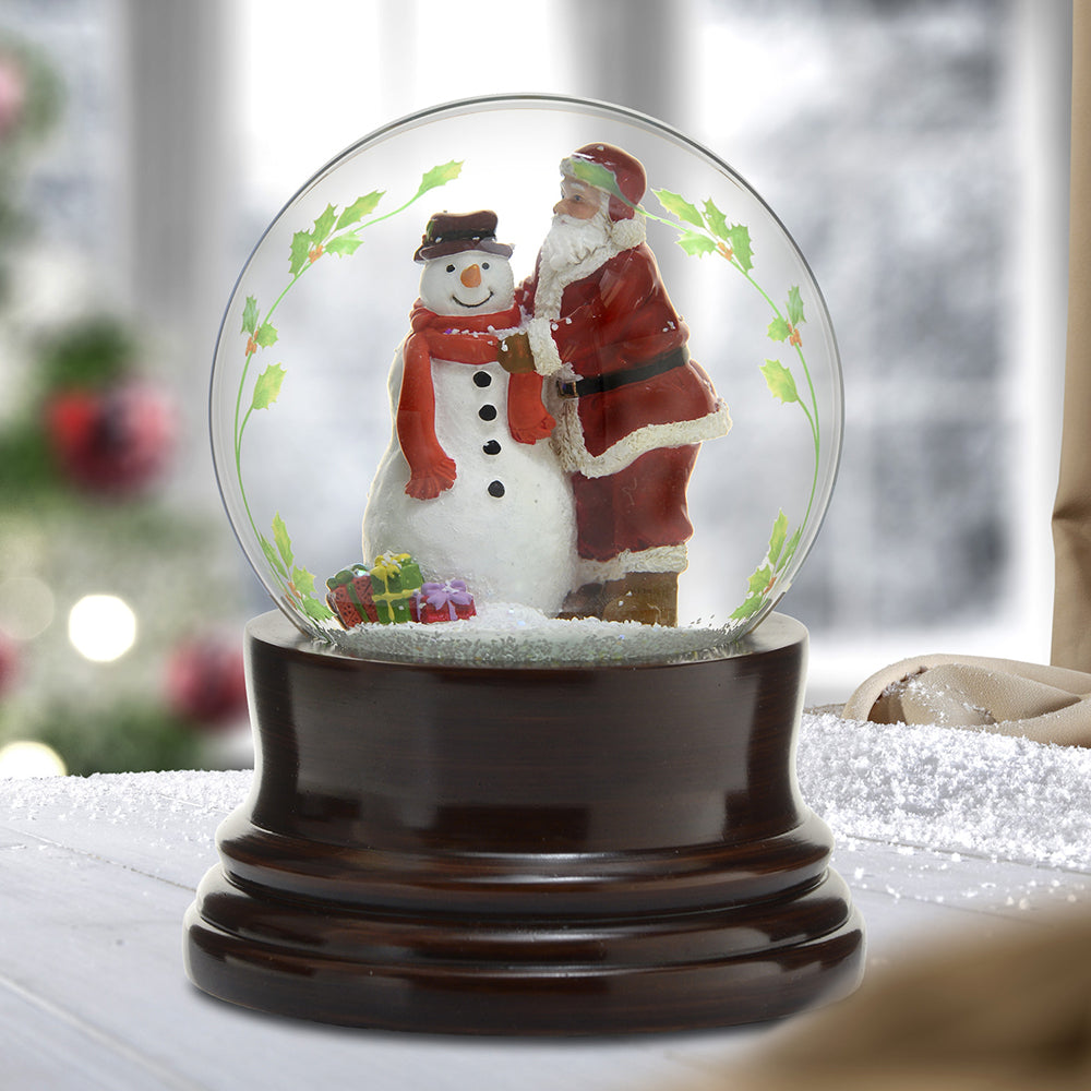 Musical Santa W/Snowman - San Francisco Music Box Company