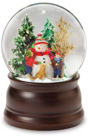 Snowman and Friends Snow Globe San Francisco Music Box Company Collectible