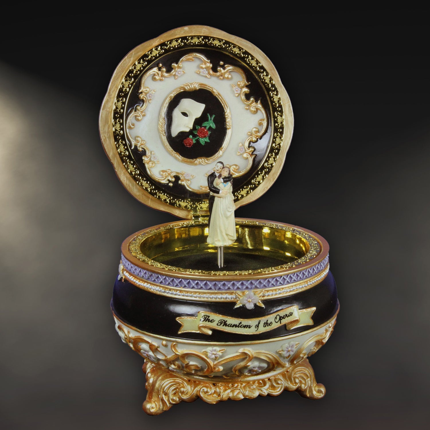 The Phantom™ and Christine Hinged Trinket Box The San Francisco Music Box Company Collectible 842970046257