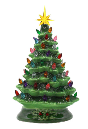 14" Musical Ceramic Lighted Christmas Tree