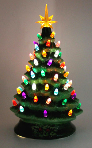 14" Musical Ceramic Lighted Christmas Tree